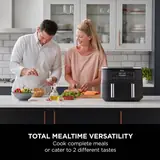 12L Dual Zone Digital Air Fryer with 2 Drawers – 6-in-1, Oil-Free Cooking, Air Fry, Max Crisp, Roast, Bake, Reheat & Dehydrate – Black — thumbnail 2